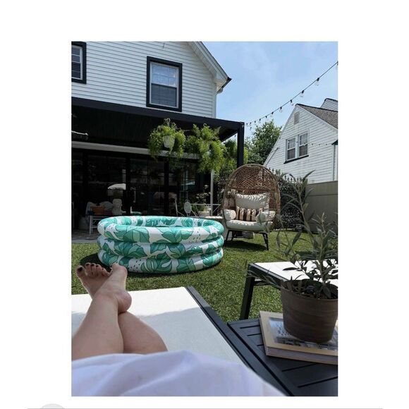 Minnidip bundle pool beach ball ring monstera plant banana leaves green inflatab - Picture 5 of 5